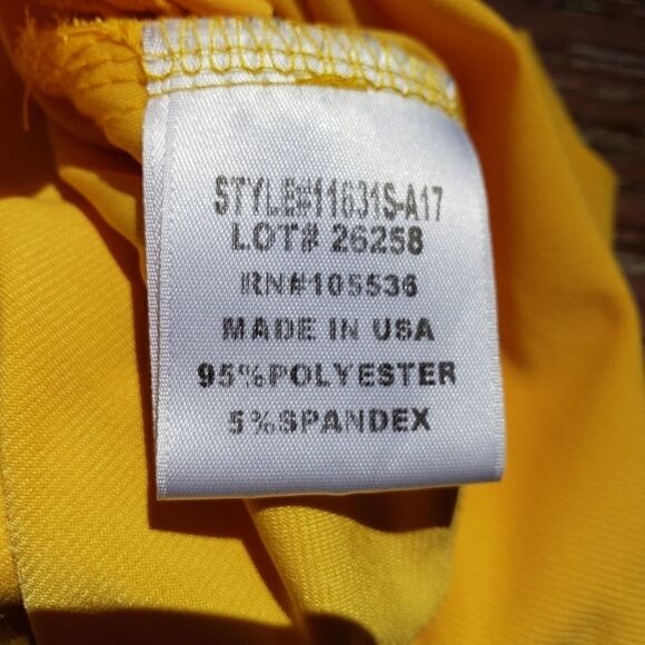 Slinky Brand Yellow Sleeveless Blouse Women’s Small Flowy Stretch Scoop Neck, Sm - Picture 12 of 14